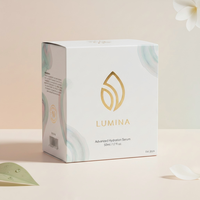 Boîte d'emballage de crème hydratante pour soins de la peau en papier texturé de luxe avec logo personnalisé