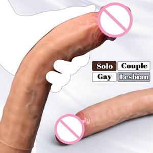 Dildo de Doble Cara de Silicona Suave y Flexible, Realista, Largo y Grueso, con Venas, para Uso Vaginal y Anal, Juguete Sexual para Lesbianas y Gays - Product Image 3