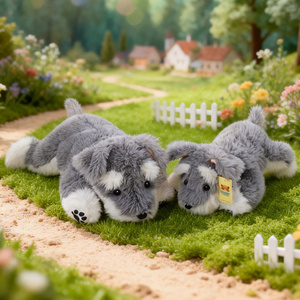 Peluche <span class=keywords><strong>de</strong></span> <span class=keywords><strong>Schnauzer</strong></span> Gris Recostado OEM ODM, Decoración para Interiores <span class=keywords><strong>de</strong></span> Auto, Juguete para Aliviar el Estrés y Compañero <span class=keywords><strong>de</strong></span> Sueño para Amantes <span class=keywords><strong>de</strong></span> Mascotas, Regalo <span class=keywords><strong>de</strong></span> Cumpleaños - Product Image 2