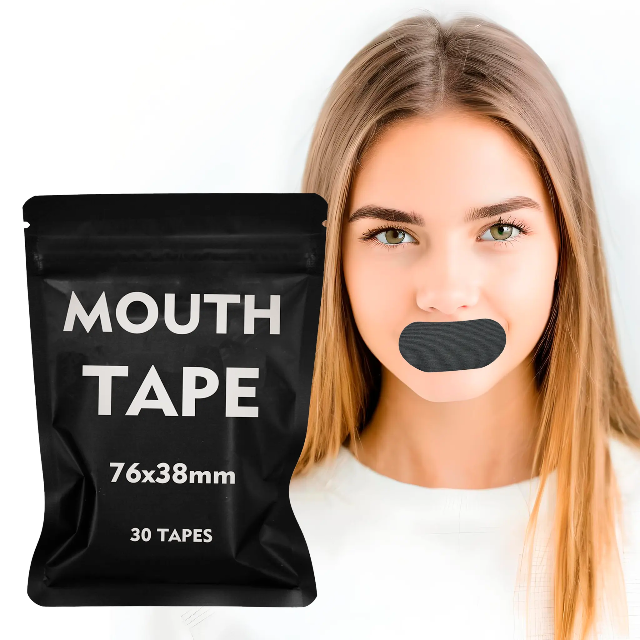 Anthrive Bandes de Sommeil avec Logo Personnalisé Bande de Sommeil Mieux Arrêter de Ronfler Bouche Respiration Améliorer Premium Bande de Bouche pour Dormir