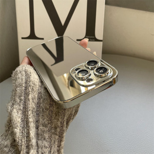 เคสโทรศัพท์อะคริลิค TPU แบบกระจกเงาสำหรับ iPhone XS Max 11 12 13 14 15 16, เคสหรูหราสีทองสำหรับ iPhone 17 Pro Max - Product Image 5