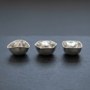 <b>Set</b> of 3 Small Brass <b>Bowls</b> - Triangular Square Round Shape - Handmade Decorative Pooja <b>Bowls</b> for Offering Incense Jewelry Keys - Product Image 5
