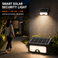 Lámpara Solar LED de Pared con Certificación CE, RoHS y Reach, Patentada, Impermeable IP65, para Uso Doméstico y Comercial