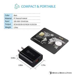 Adaptateur secteur de premier rang au Royaume-Uni, en Europe, aux États-Unis et en Australie, chargeur de téléphone portable QC3.0 18W à charge rapide pour <span class=keywords><strong>Samsung</strong></span>, chargeur mural de voyage, logo personnalisé - Product Image 5