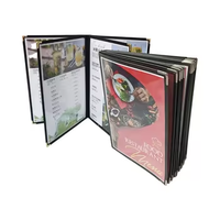 Dossier de menu en cuir PU de style professionnel personnalisé doré gaufré Restaurant Bar dossier de commande fait à la main par le fabricant pour les recettes