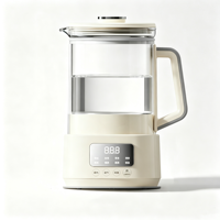 Bouilloire Électrique Intelligente Multifonctionnelle 1,3 L en Acier Inoxydable avec Infuseur à Thé et Marmite en Verre Borosilicate de Haute Qualité Factory Health