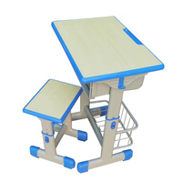 Meubles de classe, ensemble bureau et chaise pour un seul élève, bureau d'école primaire et secondaire avec tiroir