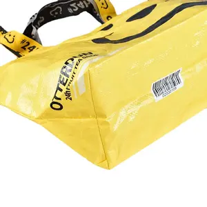 प्रचार शीर्ष गुणवत्ता वाले नए डिजाइन बड़े क्षमता वाले टुकड़े टुकड़े बुने खरीदारी बैग