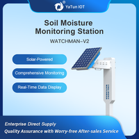 Sonde de sol YaTun Watchman-S03 avec capteurs d'humidité, de température, de NPK, de pH, d'EC et de salinité, montage au sol, précision de 1 % RH, profondeur de 10 à 70 cm