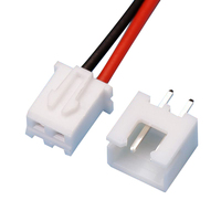 Kabel Harness Kabel PVC Elektronik Khusus Berinsulasi XH2.54mm Pitch 2P Konduktor Tembaga Berlapis Timah ISO9001 untuk Pengkabelan 100MM/200MM
