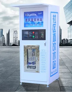 Ein umkehrosmose-outdoor-münzengerät vollautomatisch reines direkt konsumierbares wasser automat