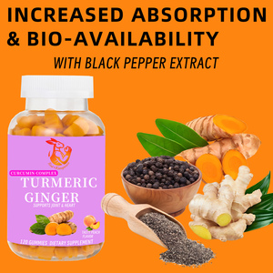 Gummies de Curcuma et Gingembre Haute Puissance avec Poivre Noir – Complément Herbal pour la Santé Cardiaque et Digestive des Adultes - Product Image 6