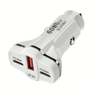New PD60W Dual USB Port Universal <b>Car</b> Charger for Phone Fast Charging PD30W Quick QC3.0 Phone <b>Car</b> Charger Adapter - Product Image 1