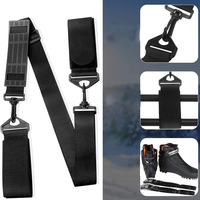 Sangle de transport réglable en nylon avec logo personnalisé pour fixation de ski Bandoulière de snowboard