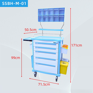 कारखाने थोक एनेस्थीसिया कार्ट अस्पताल एब्स चिकित्सा उपचार ट्रॉली आपातकालीन कार्ट प्रक्रिया कार्ट्स अस्पताल फर्नीचर - Product Image 5