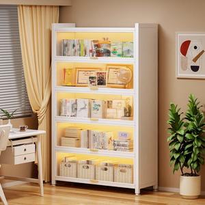 Bibliothèque Yan En en acier avec portes 202509J, armoire de rangement multi-niveaux autoportante pour salon et chambre - Product Image 1