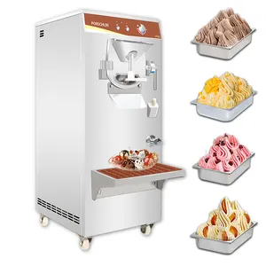 Porschlin意大利不锈钢批量冷冻手动机器商用意大利8升制造商冰淇淋自动售货机冰淇淋