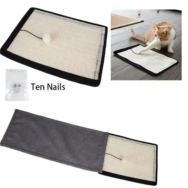 ניתן להסרה ידידותית לסביבה טבעית סיסל שטיח ספה מגן ריהוט חתול נגד שריטות מחצלת מגרד כרית