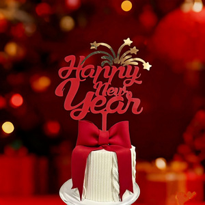 Honey And Sweetness <b>Acrylic</b> Cake Topper 2026 New Year Happy New Year Party Decoration Cake Plugin - Product Image 3