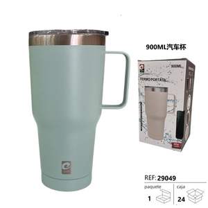 Gobelet isotherme en acier inoxydable 900 ml, portable, avec poignée, pour voiture - Product Image 1