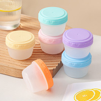 Lot de 6 contenants pour vinaigrette avec couvercles, petits récipients à condiments avec lignes graduées, petits récipients à sauce pour boîte à lunch