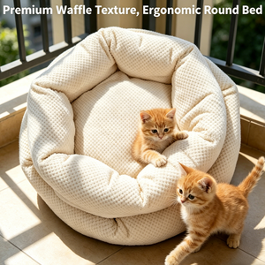 Lit pour animaux de compagnie de luxe respirant et lavable en machine, forme hexagonale apaisante pour chiens et chats, orthopédique pour grands chiens et chats - Product Image 2