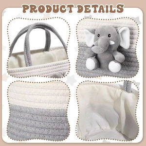 Boîte à couches pour bébé Boîte <span class=keywords><strong>de</strong></span> rangement fourre-tout pour bébé Panier <span class=keywords><strong>cadeau</strong></span> pour nouveau-né avec séparateur amovible - Product Image 5