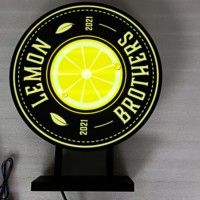 Enseigne lumineuse ronde en acrylique Koncept pour extérieur, boîte à lumière LED, enseigne murale, panneau publicitaire, lettres 3D