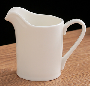 เหยือกครีมขนาดเล็กทำจากเซรามิกคุณภาพสูง พร้อมฝาปิดและพวยกา สำหรับใส่ซอสหรือครีม ปริมาตร 350 มล. เหมาะสำหรับโรงแรมและร้านอาหาร - Product Image 2