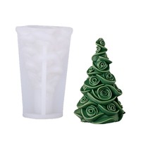 Molde de silicona para velas de la serie Árbol de Navidad de China, para yeso, jabón, resina, mousse, decoración de pasteles, adornos, modelo YT25181