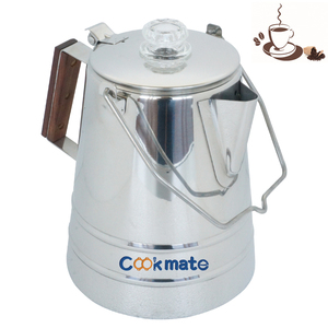 Cookmate de acero inoxidable durable bomba de agua por <span class=keywords><strong>goteo</strong></span> automático cafetera estufa cafetera parrilla o fogata 9 taza - Product Image 1