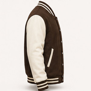 เสื้อแจ็คเก็ตวาร์ซิตี้แฟชั่นผู้ชายคุณภาพสูง ออกแบบโลโก้ได้ตามต้องการ สวมใส่สบายในฤดูหนาว ทรงเข้ารูป สไตล์บอมเบอร์ เบสบอล สำหรับผู้ชาย - Product Image 3