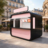 Kiosque de restauration mobile personnalisé, écologique, recyclable, étanche, pour la vente de nourriture de rue, cuisine préfabriquée