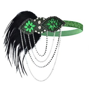ที่คาดผมขนนกขนนก1920s Gatsby ประดับพลอยเทียมสายรัดศีรษะแนววินเทจ - Product Image 1