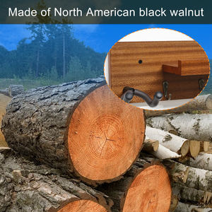 Supporto da Parete per <span class=keywords><strong>Chitarra</strong></span> e Ukulele in Legno Massello, Finitura Lucida, Espositore per Soggiorno, Formato a <span class=keywords><strong>Corda</strong></span>, Logo Personalizzabile - Product Image 3