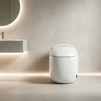 WC intelligent de luxe avec bidet intégré, affichage numérique, siège chauffant et chasse d'eau automatique – Idéal pour villa et suite.