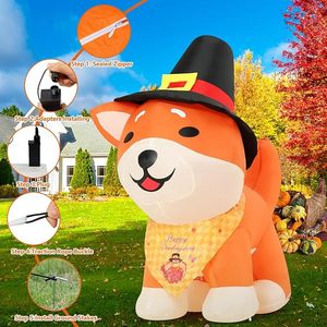 Decoración inflable para exteriores-Sombrero con perro Shiba Inu iluminado por LED para fiesta <span class=keywords><strong>de</strong></span> vacaciones <span class=keywords><strong>Jardín</strong></span> Patio <span class=keywords><strong>de</strong></span> césped - Product Image 5