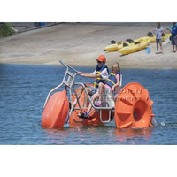 Tricycle aquatique à pédales personnalisé avec différents designs, pour sports de plein air, 3 grandes roues, pontons en PVC, bateau à pagaies, vélo aquatique
