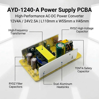 Cartes d'alimentation pleine puissance en gros pour usine, 12V 4A 48W, carte de circuit à performance stable pour remplacement et réparation