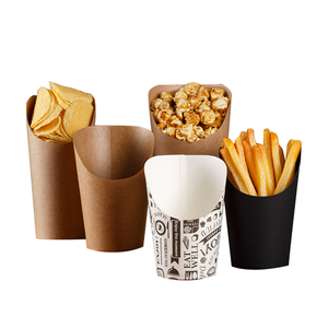 Wholesale Manufacturer <b>Kraft</b> Paper <b>Box</b> Chip <b>Box</b> French Fries Paper Cone Packaging - Product Image 5