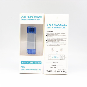 Lector de tarjetas tipo C 3 en 1, tarjeta de memoria MicroSD TF SD, USB 2,0 para teléfono móvil, ordenador, aleación de aluminio externa - Product Image 4