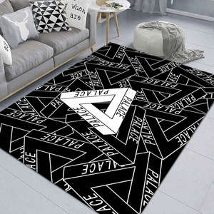 Oem tùy chỉnh in pha lê nhung đen thảm thảm mới đến Bán buôn giá rẻ giá Made <span class=keywords><strong>Polyester</strong></span> phòng khách phòng ngủ cầu nguyện - Product Image 2