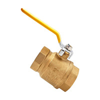 Válvula de Bola de Latón de Paso Completo de 1/2" - 2", Válvula de Latón sin Plomo, Conector Roscado FNPT, Presión Máxima 150 PSI WSP 600 PSI WOG