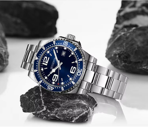 Reloj de Cuarzo Analógico con Logotipo Personalizado, Correa de Acero Inoxidable, Cristal con Revestimiento de Zafiro, 42 mm, Resistente al Agua 5 BAR, de Lujo, para Hombre - Product Image 2