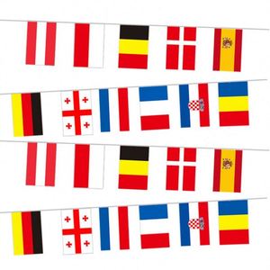 Customized Durable Eco-Friendly Festive <b>String</b> Flags Banners Square Shape Letterpress Printed Polyester Holiday Decorations for - Product Image 5