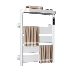 Radiateur de salle de bain moderne de luxe CN, pliable, rectangulaire, avec minuterie, mural, en acier inoxydable, <span class=keywords><strong>chauffe</strong></span>-serviettes chauffant, support doré - Product Image 5
