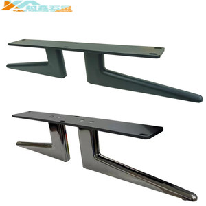 Patas de Sofá y Cama de Metal Negro, Base de Soporte Reforzada, Patas para Muebles - Product Image 1