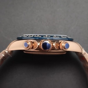 Montre chronographe à quartz pour hommes, 39mm, or rose, avec lunette couleur Mulan, verre saphir, mouvement VK63 - Product Image 5