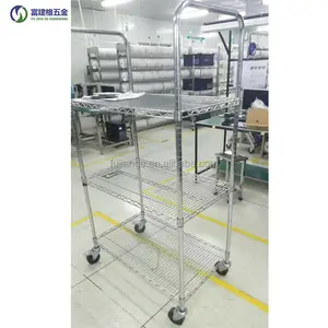 מדפי אחסון תעשייתיים מצופים כרום, מדפי תיל מצופים כרום, הנחה על מוצר חדש במסעדות מסחריות - Product Image 1