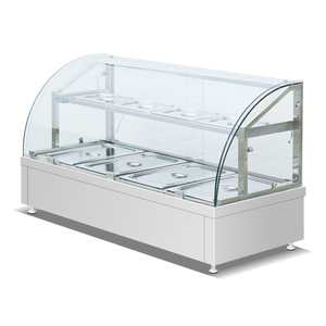 <span class=keywords><strong>2</strong></span> chảo nhà hàng thép không gỉ truy cập hàng đầu thực phẩm nóng lên hiển thị trường hợp điện hiển thị nóng trưng bày để bán - Product Image 3